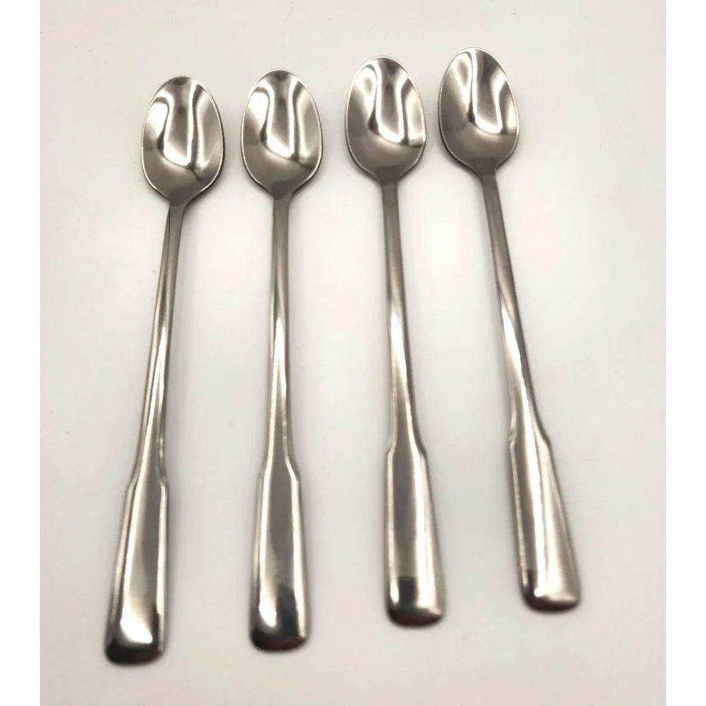 Oneida Wm Rogers Friendship Flatware 4 Iced Tea Spoons Vintage